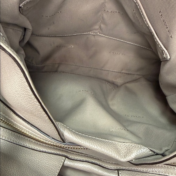 Coach Light Gray Leather Shoulder Bag EUC - Picture 9 of 17